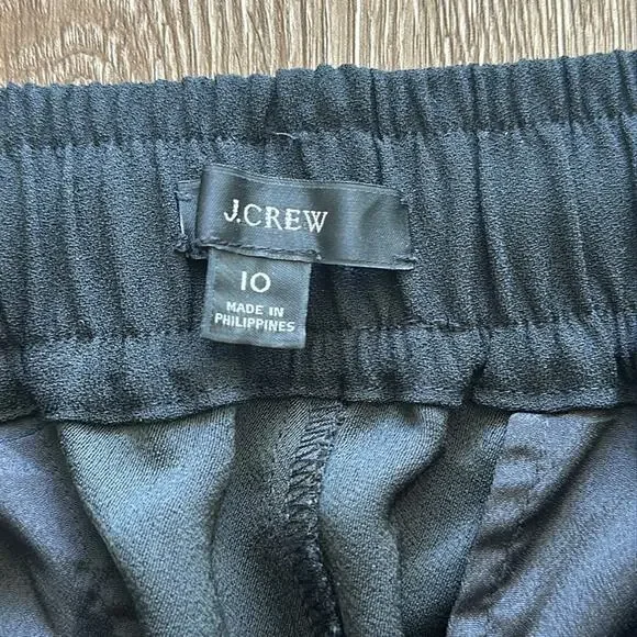 J.Crew 365 Crepe High Rise Jogger Pants Black Size 10 Pull-On Ankle Tapered - Picture 5 of 7